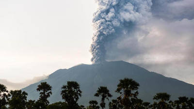 Flights grounded after volcano eruption
