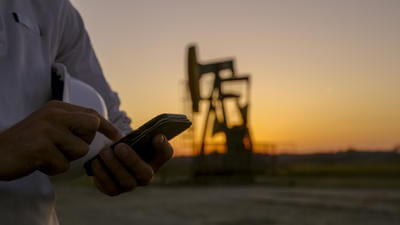 Man using mobile phone