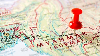 A map of Myanmar