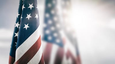 American flags