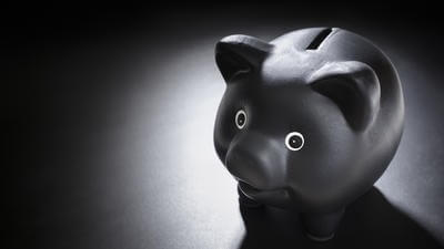 The fraudster piggy bank is lighter than usual