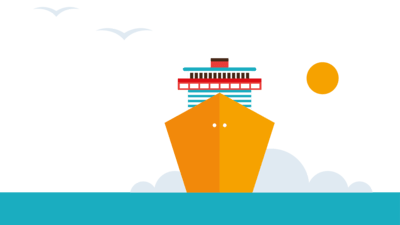 Cruise ship on sea