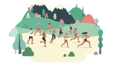 Olympic athletes illustration