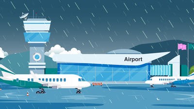 airport flooding