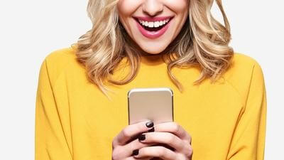 woman on smartphone