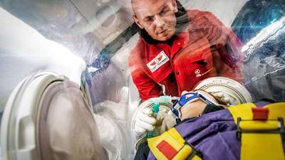 FAI air ambulance medic with epishuttle
