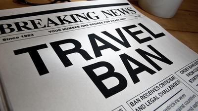 Travel ban headline
