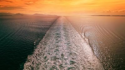 Seas at sunset