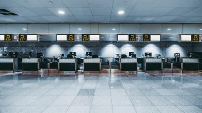Empty airport
