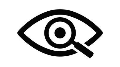 Observing eye assessing the situation