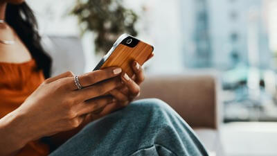 Woman with smartphone