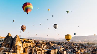 Hot air baloons over Turkey