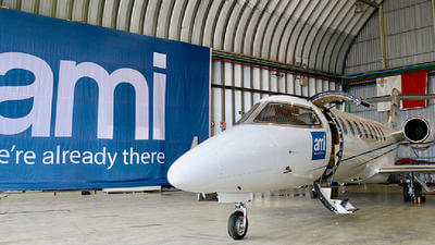 plane in hanger