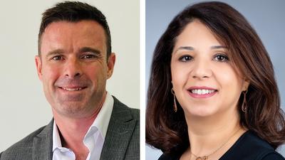 Photo: (L) Antony Brown, Head of Africa, Aetna International and (R) Ilham Lahlou, Head of Healthcare at Sanlam Pan Africa