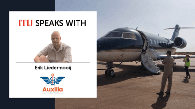Erik Liedermooij of Auxilia with air ambulance