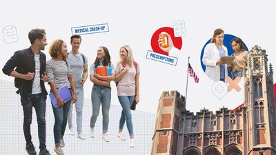 Collage of students in America 
