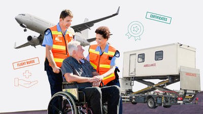 Collage of medical assistance airport