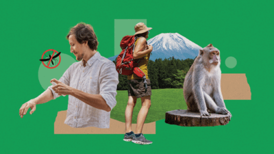 Collage about Traveller safety in Asia