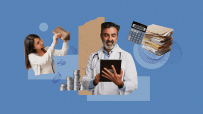 Collage about digitising the billing process