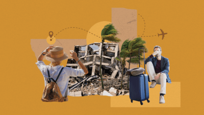 Collage about exploring the complexities of trip cancellation coverage