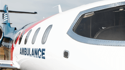 photo of the side of an air ambulance