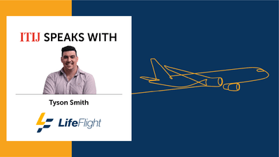 Tyson Smith next to an illustration of a plane