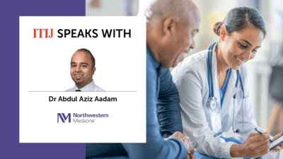 Graphic of a doctor talking to a patient 