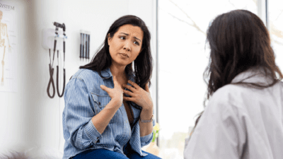 A doctor and a female patient