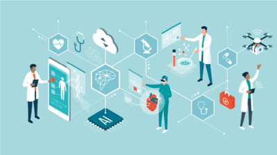 Illustration of AI in healthcare