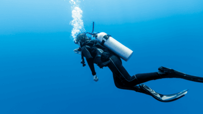 Image of a person diving 