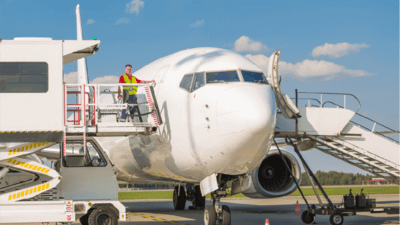 Transferring into a plane