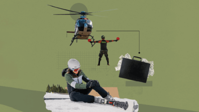 Collage of accidents abroad and assistance 