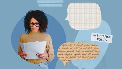 Collage of someone understanding policy document 