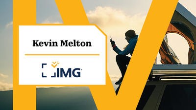 Man on phone in campervan 