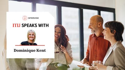 Group of people at work talking 