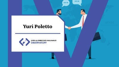 Illustration of two business men shaking hands and talking with speech bubbles