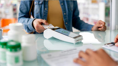 Purchase being made at a pharmacy