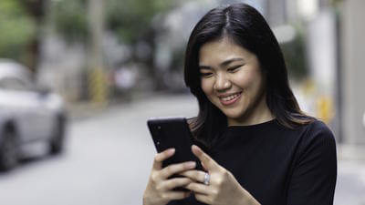 Lady on phone