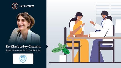 Illustration Indian doctor and patient in the hospital