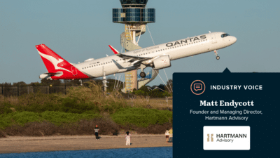 Qantas plane at airport