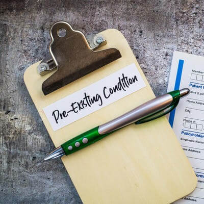 pre existing medical condition form