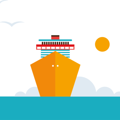 Cruise ship on sea