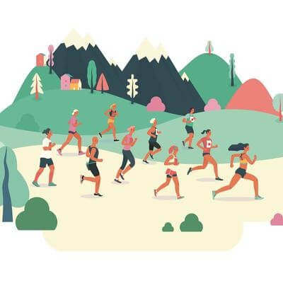 Olympic athletes illustration