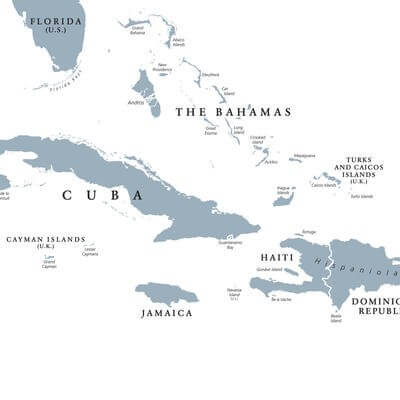 Caribbean map