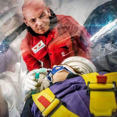 FAI air ambulance medic with epishuttle