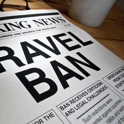 Travel ban headline