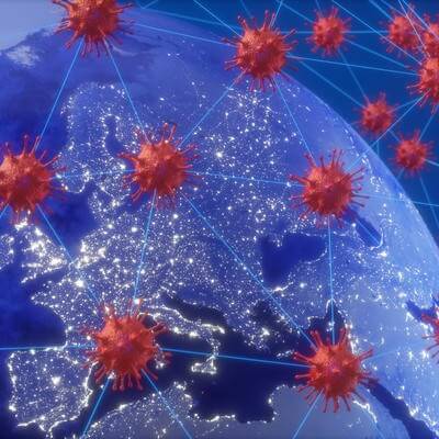 coronavirus Europe globe