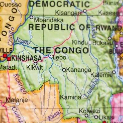 Map of the DRC