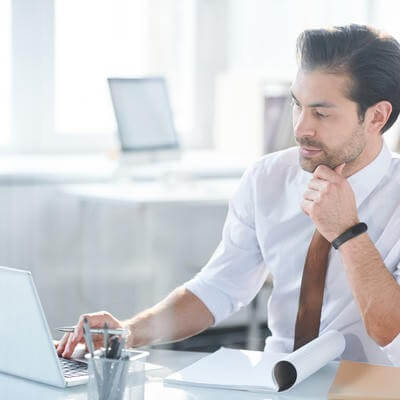 businessman using tech