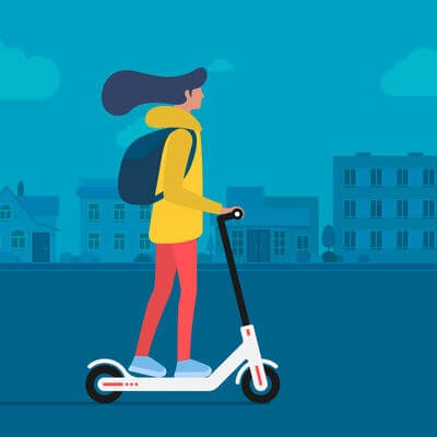 e-scooter illustration